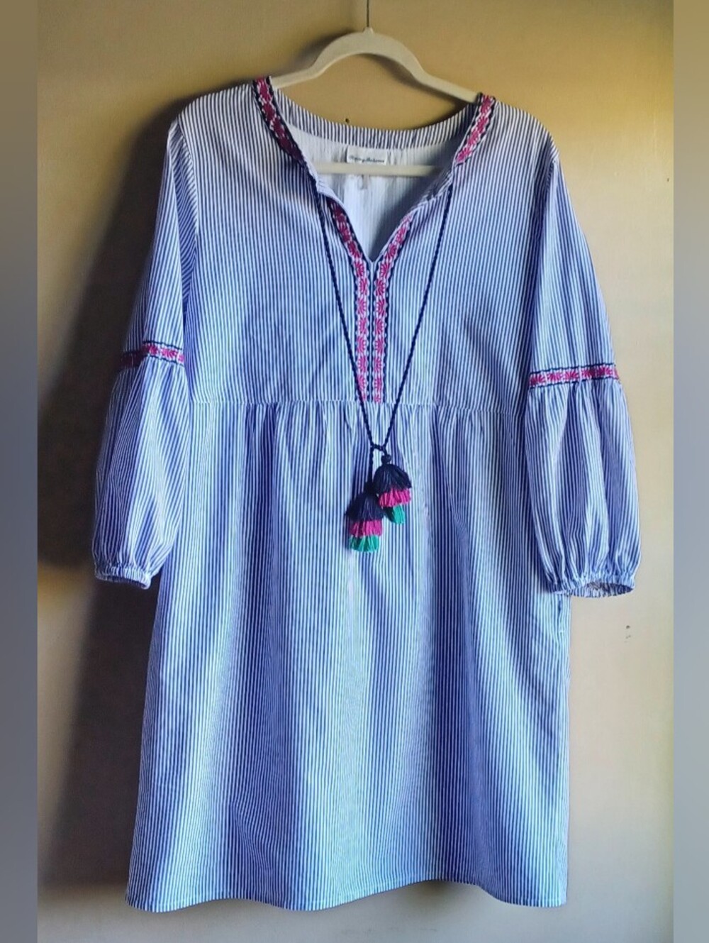 TOMMY BAHAMA Salina Stripe Cotton Dress/cover Up  L